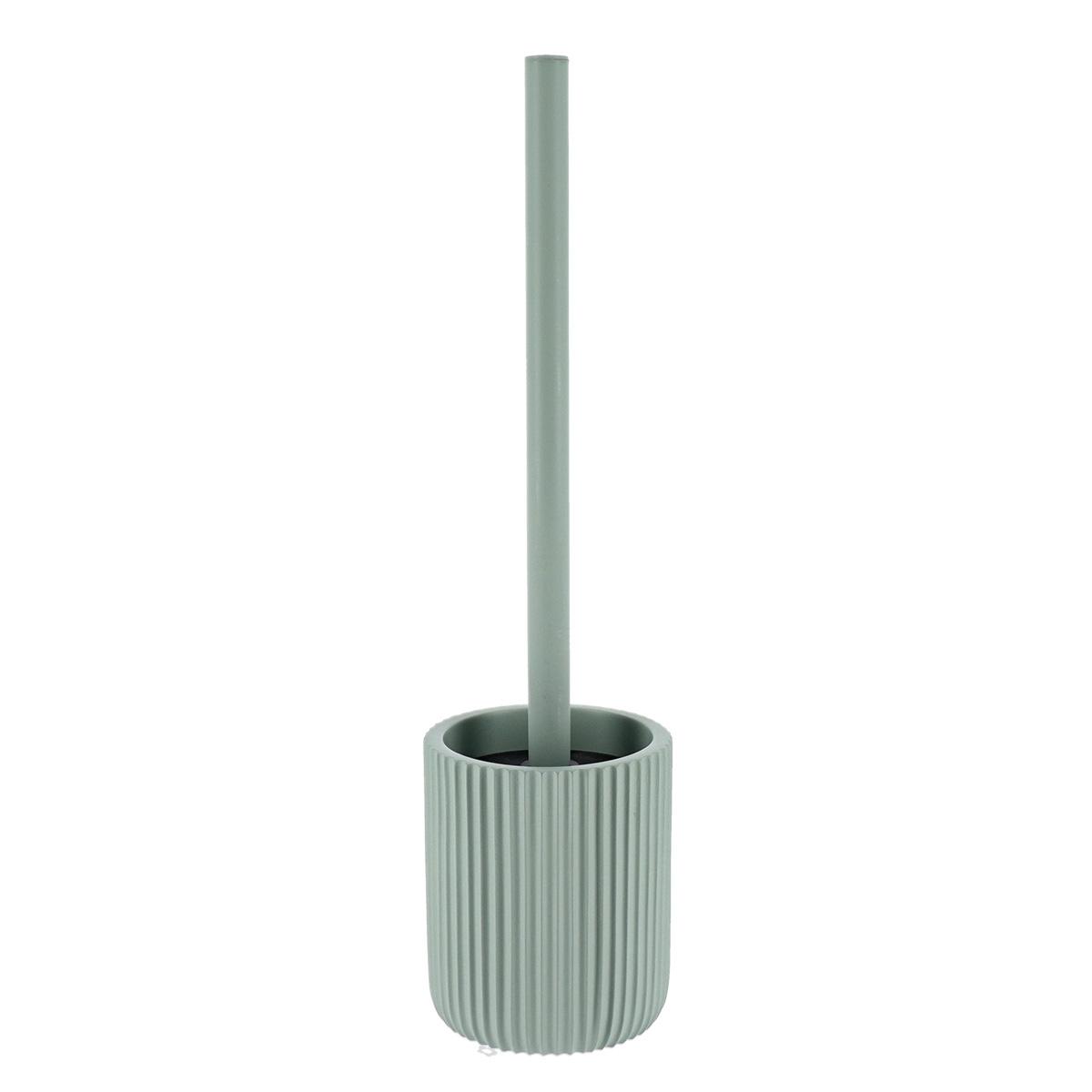 BROSSE WC POLYRESINE STRIEE VERT EUCALYPTUS