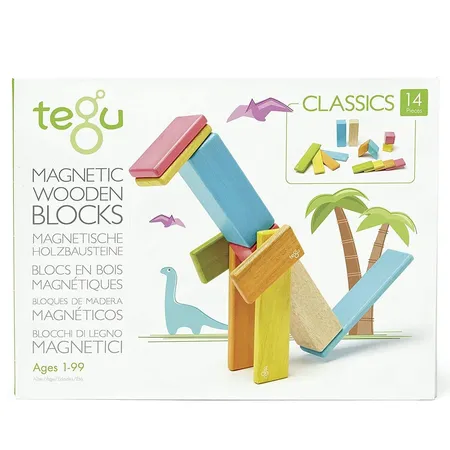Tegu Magnetisches Holzset farbig 14 Teile