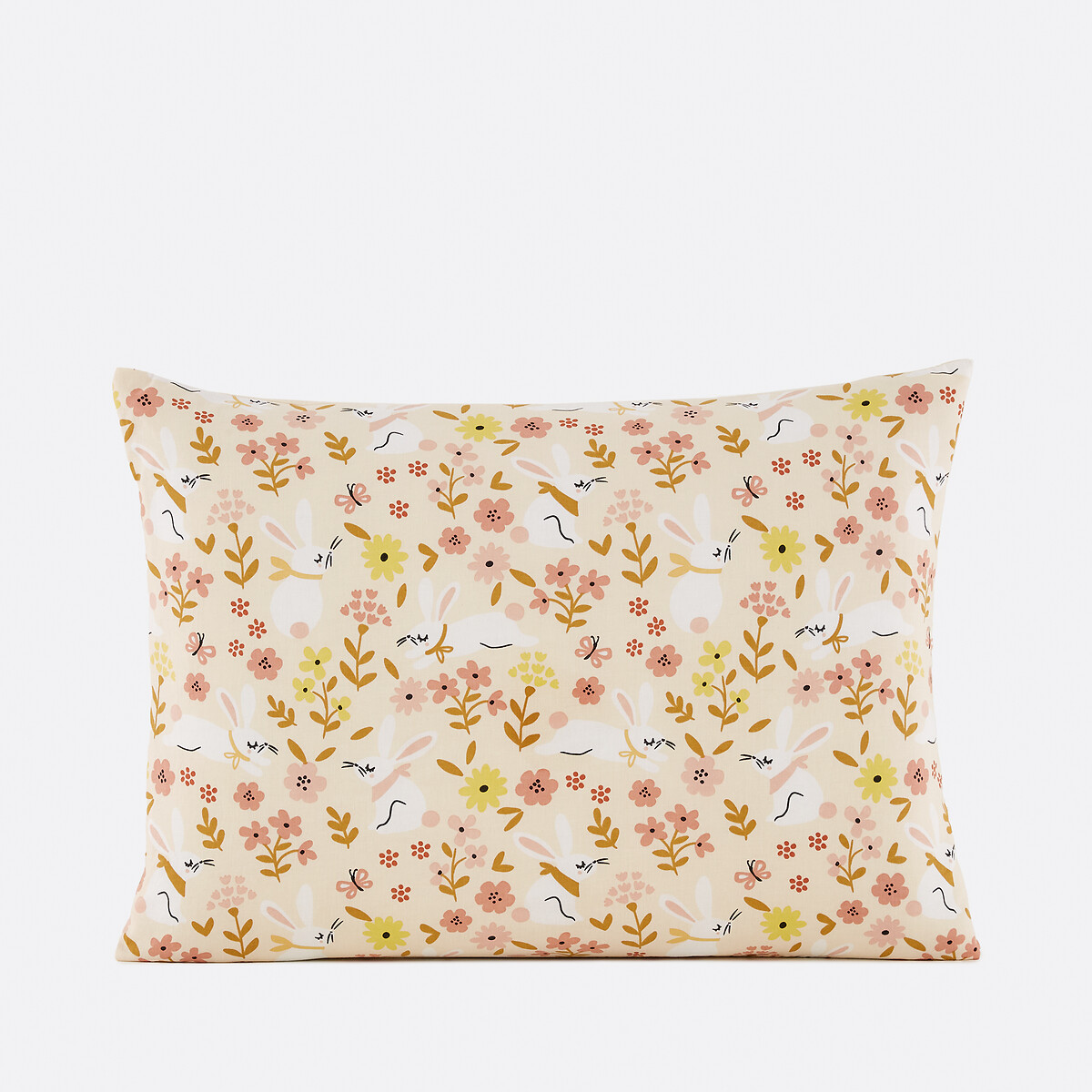 LA REDOUTE INTERIEURS<br>Fronha de almofada em algodão orgânico, Lapin fleuri
