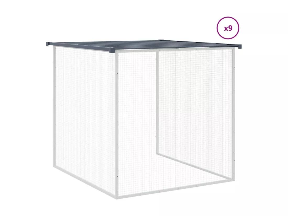 Poulailler avec toit anthracite 1003x98x90 cm acier galvanisé