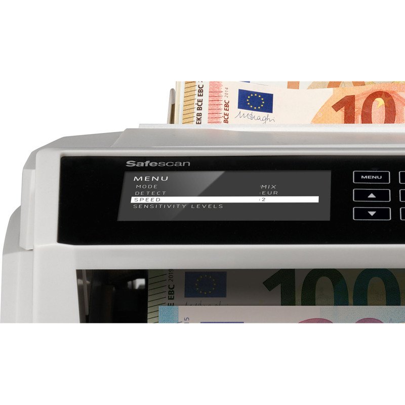 Safescan Compteuse de billets, avec détecteur de faux et comptage de valeur 2465-S