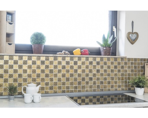 Glasmozaïek XCM 8OP7 30x30 cm goud