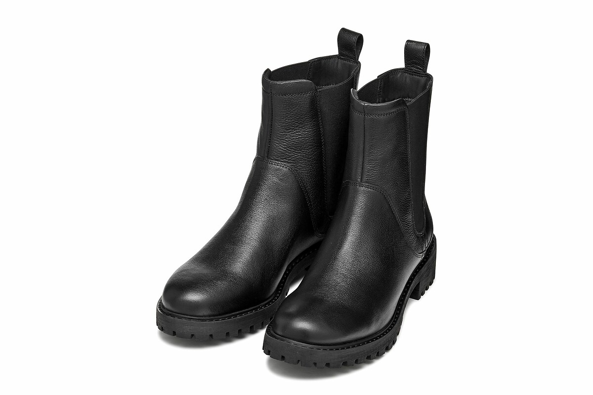 GEOX<br>Botas Chelsea de couro respirável Hoara