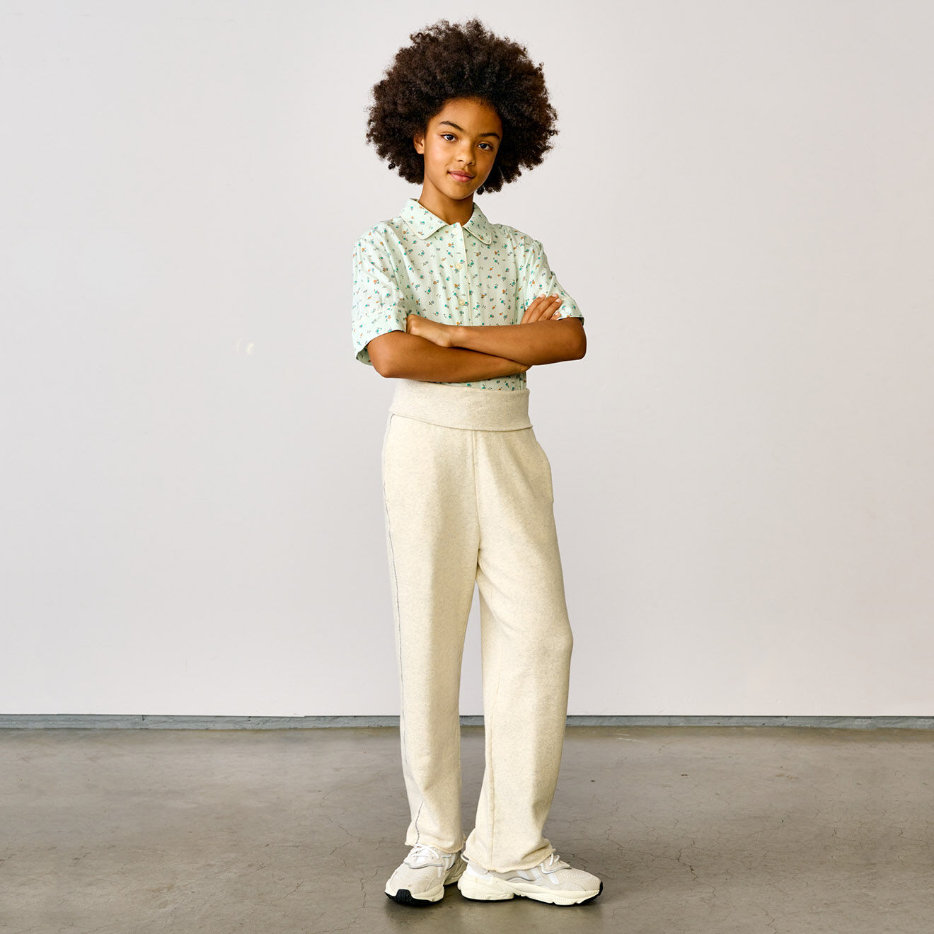 Bellerose Pantalon en Coton Vunk beige chiné
