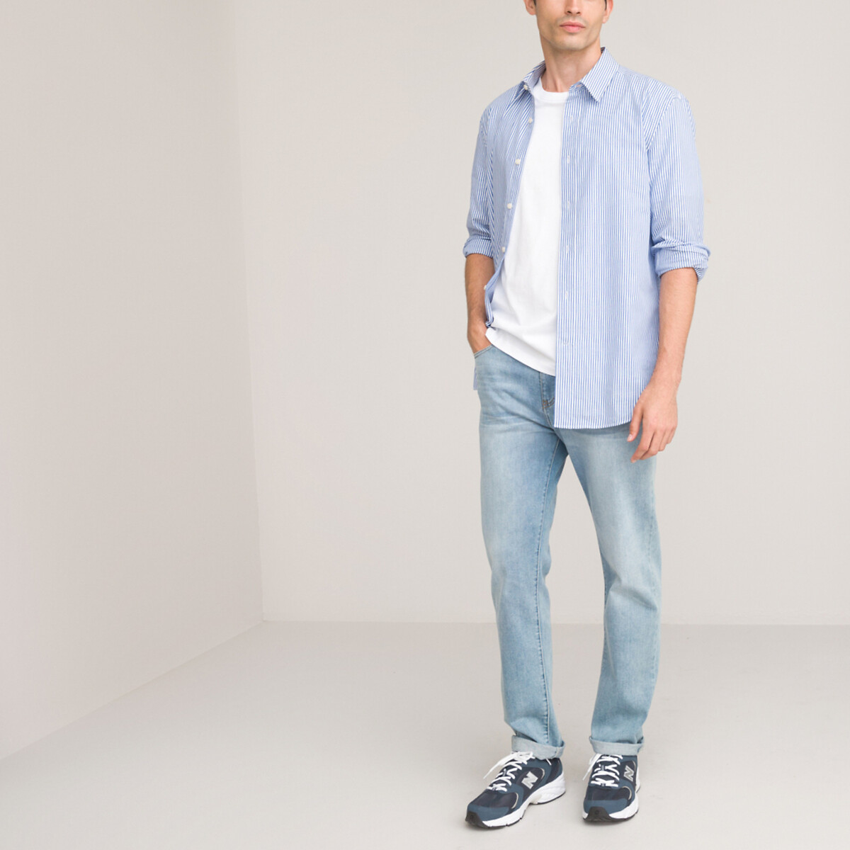 COLEÇÃO LA REDOUTE<br>Camiseta com gola redonda e mangas curtas