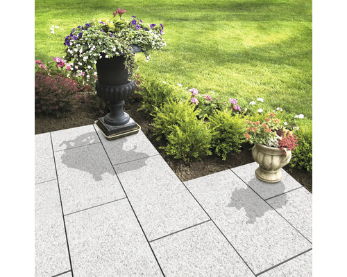 florco® stone XL kliktegel 60 x 30 x 2,8 cm, 2 stuks, graniet