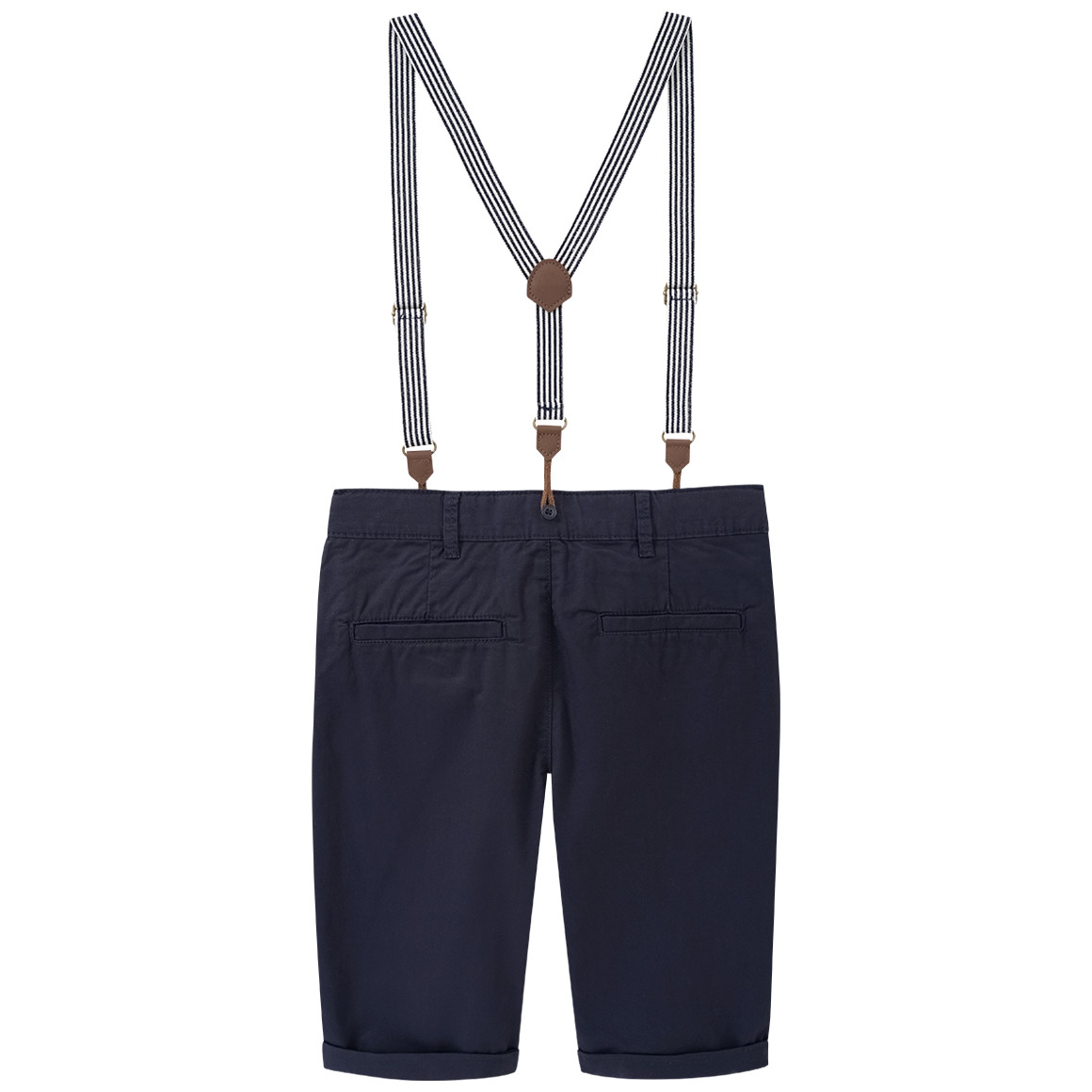Yigga Jungen Chinoshorts mit Hosenträgern dunkelblau