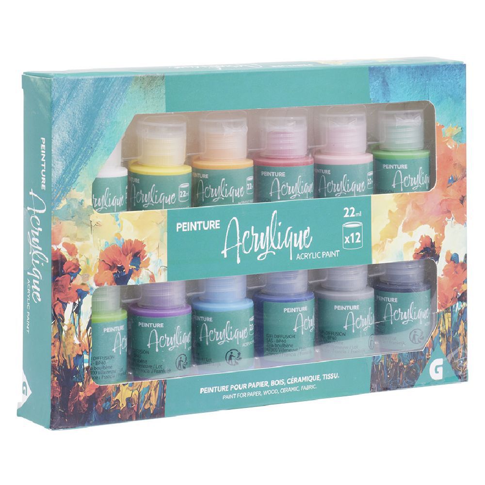 Peinture acrylique 22ml x12