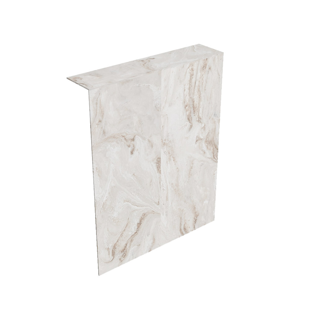 Mondiaz Hope toiletplaat solid surface 100x125cm frappe niet voorgeboord
