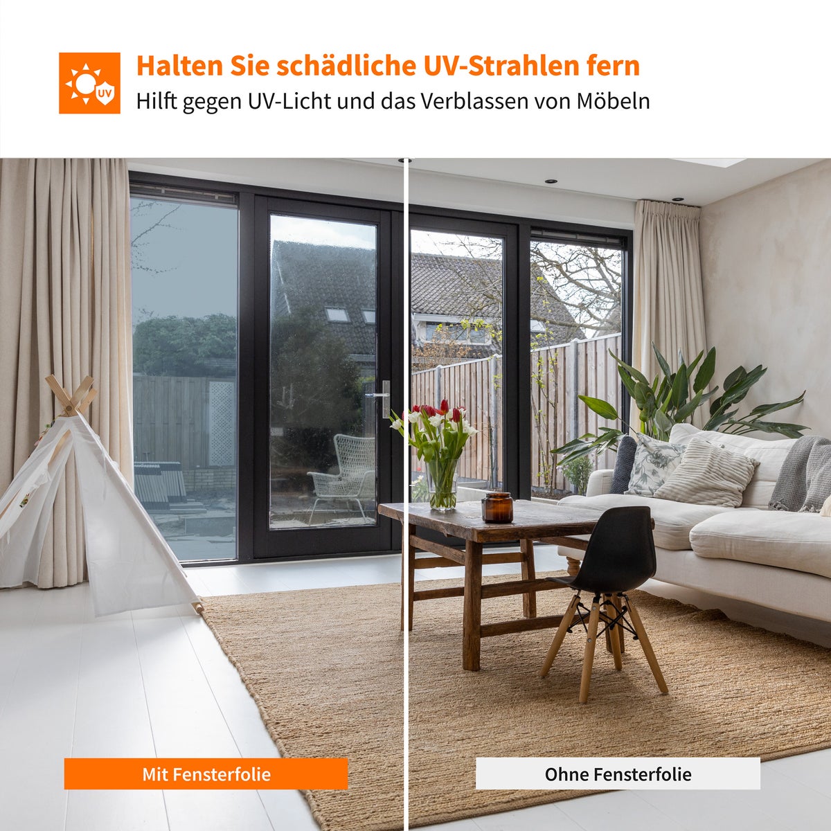 Simple Fix Raamfolie Spiegelfolie Zilver - 70 x 300 cm - Zelfklevende ondoorzichtige privacyfolie voor ramen - Spiegelfolie Raamprivacyfolie - Zilver