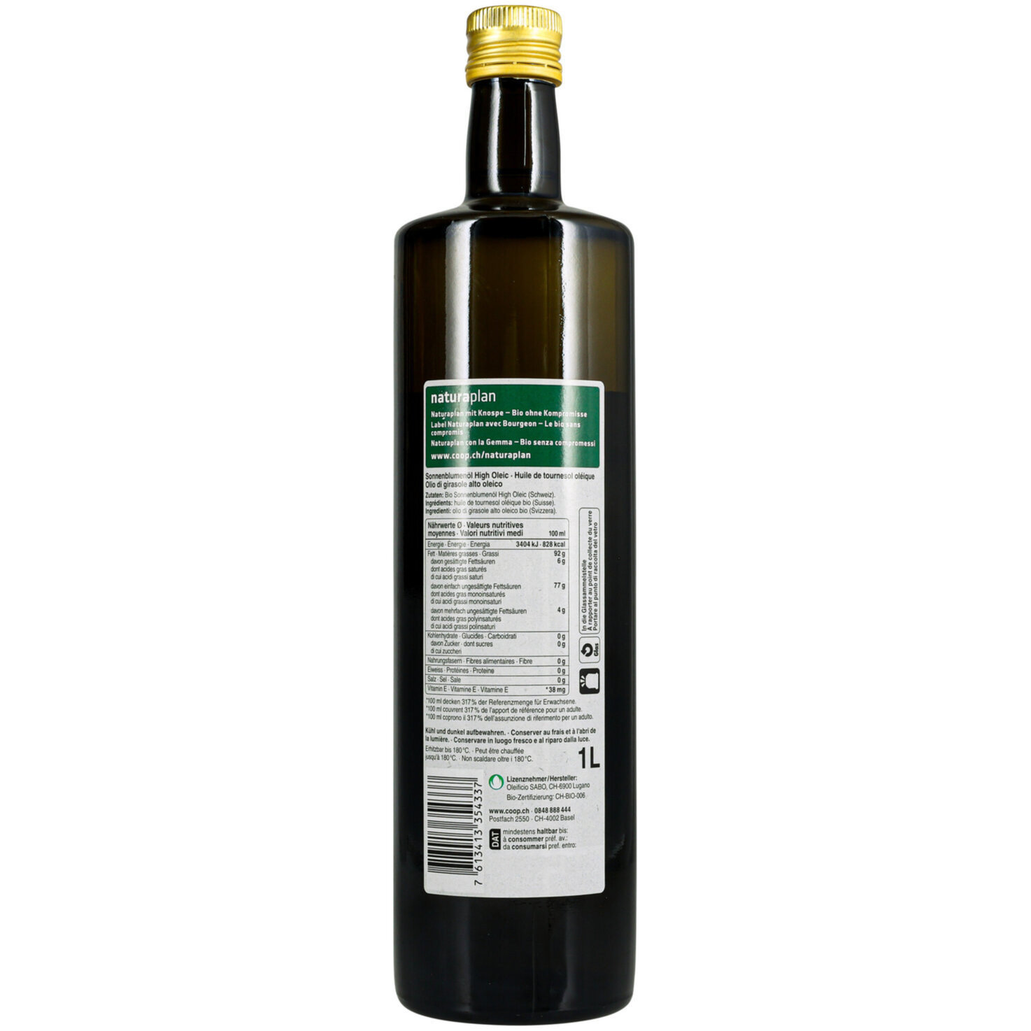 Naturaplan Bio Bratöl aus Schweizer High Oeic Sonnenblumenöl