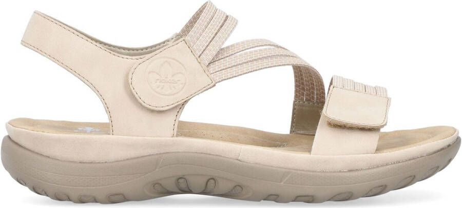 Rieker Sandalen zomerschoen sandaal sleehak met elastieken