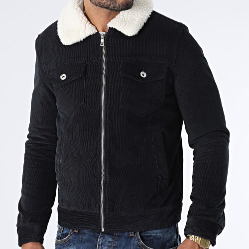 Veste Col Mouton MA21009 Bleu Marine
