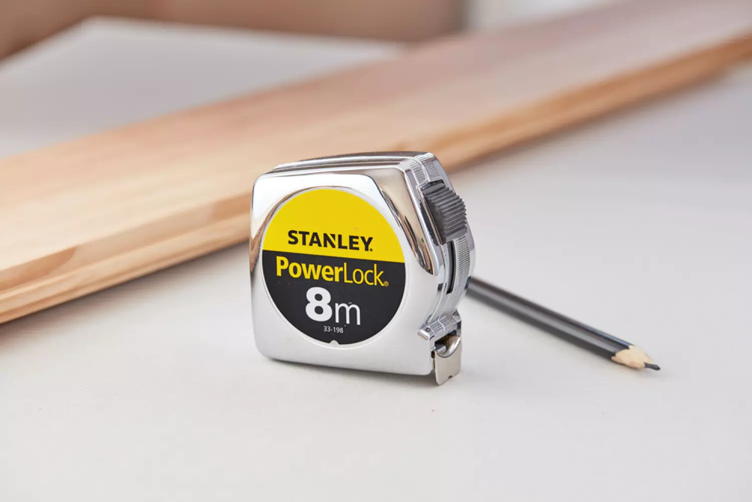 Stanley 0-33-198 PowerLock Classic ABS Rolmaat - 8m x 25mm