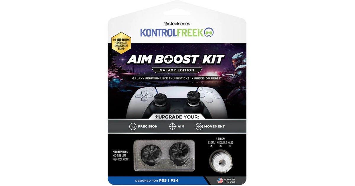 KontrolFreekAim Boost Kit Black Galaxy Edition besturingsmodule  (Zwart, Playstation 5, Playstation 4)