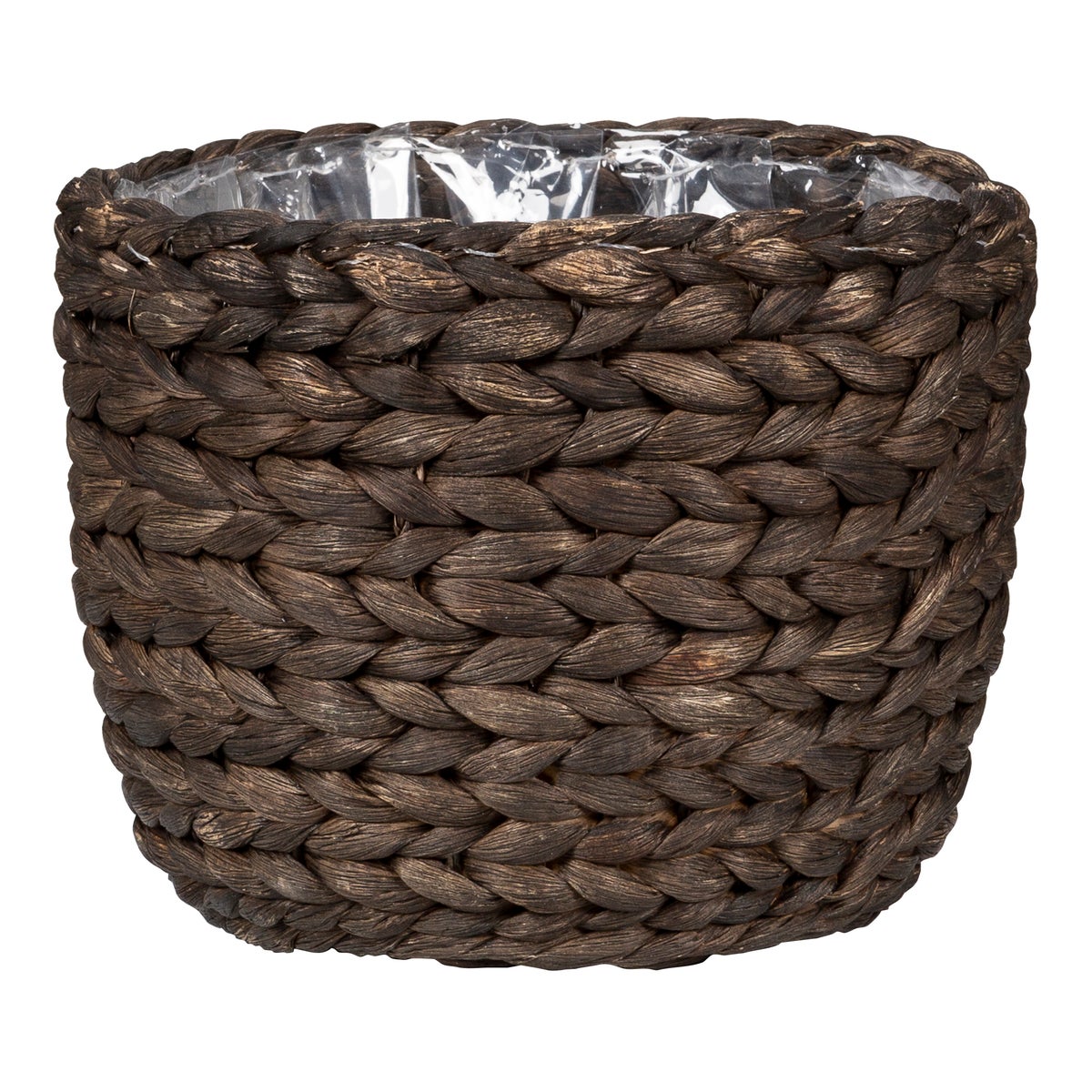 Scheurich Waterhyacint 25, plantenmand/mandpot van waterhyacint, kleur: bruin, 25 cm diameter, 22,5 cm hoog, 10,6 l inhoud.