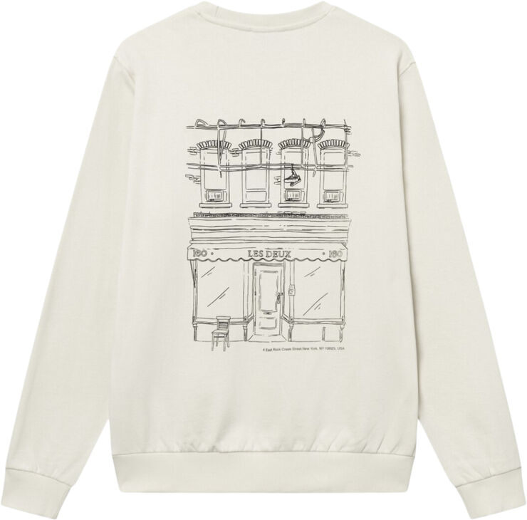 Les Deux Neighborhood Sweatshirt Ivory/black