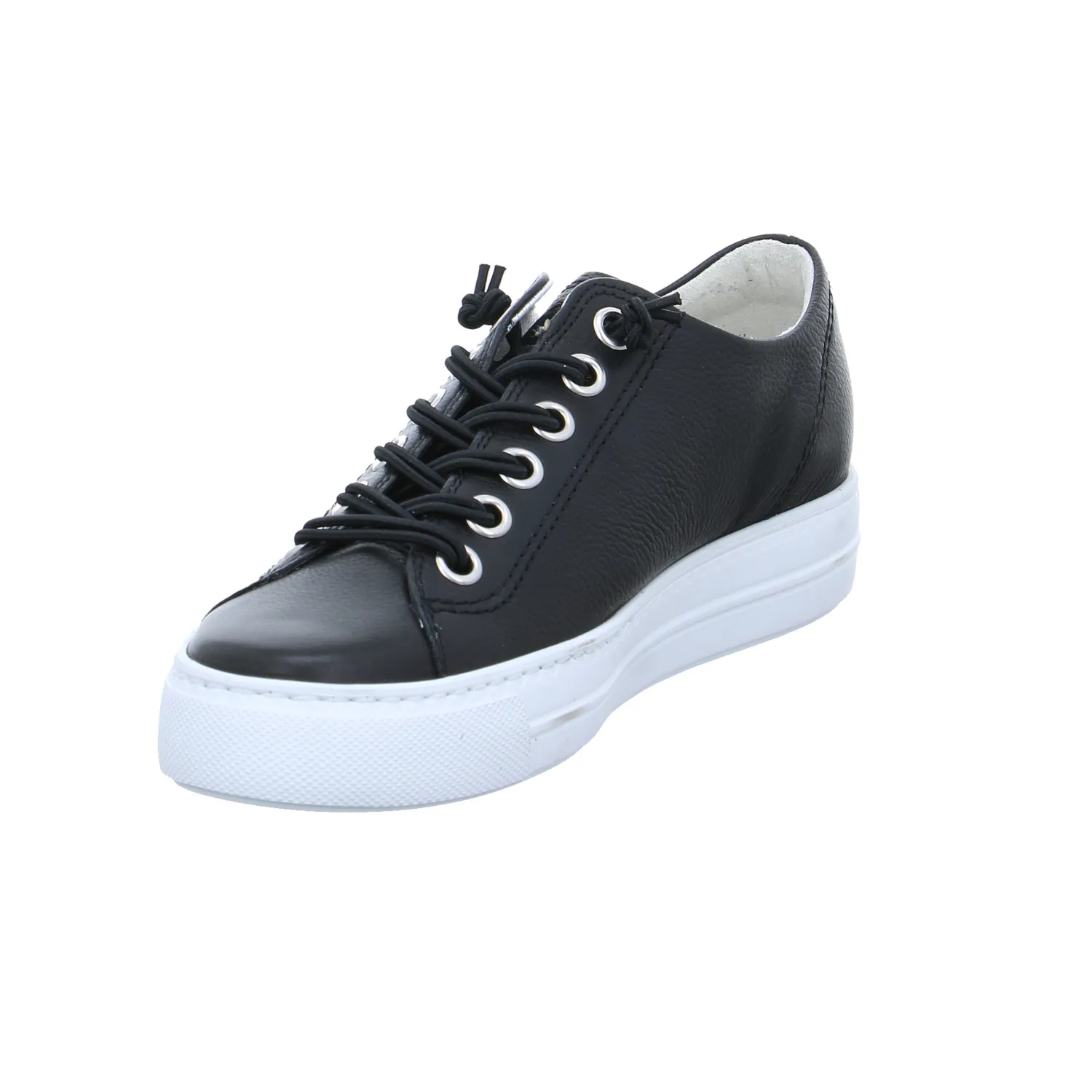 PAUL GREEN Sneaker Schwarz Leder  mit Wechselfussbett