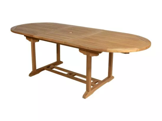 Table à manger de jardin extensible - Teck - L180-240 cm - BYBLOS II de MYLIA