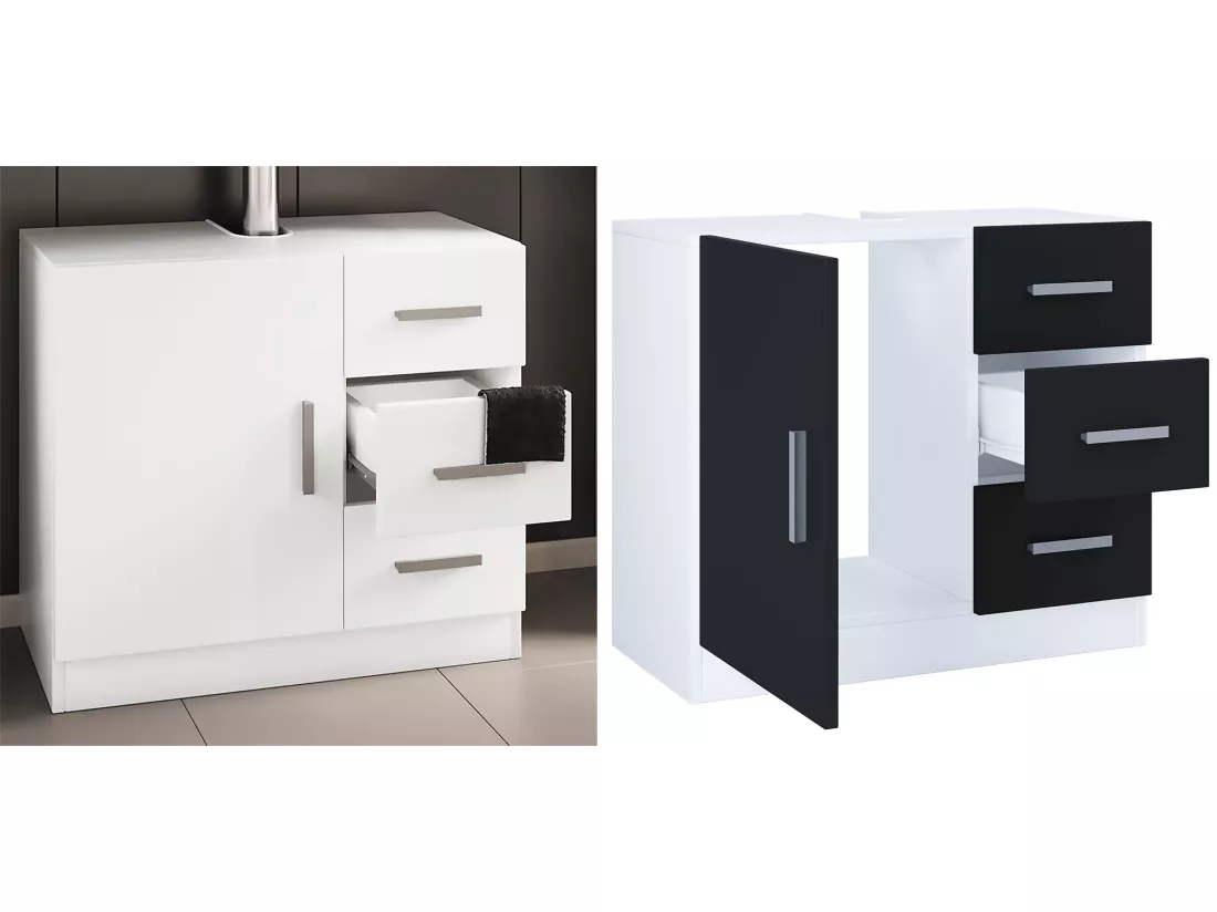 Armoire de salle de bain en bois Zalo XL Tiroir