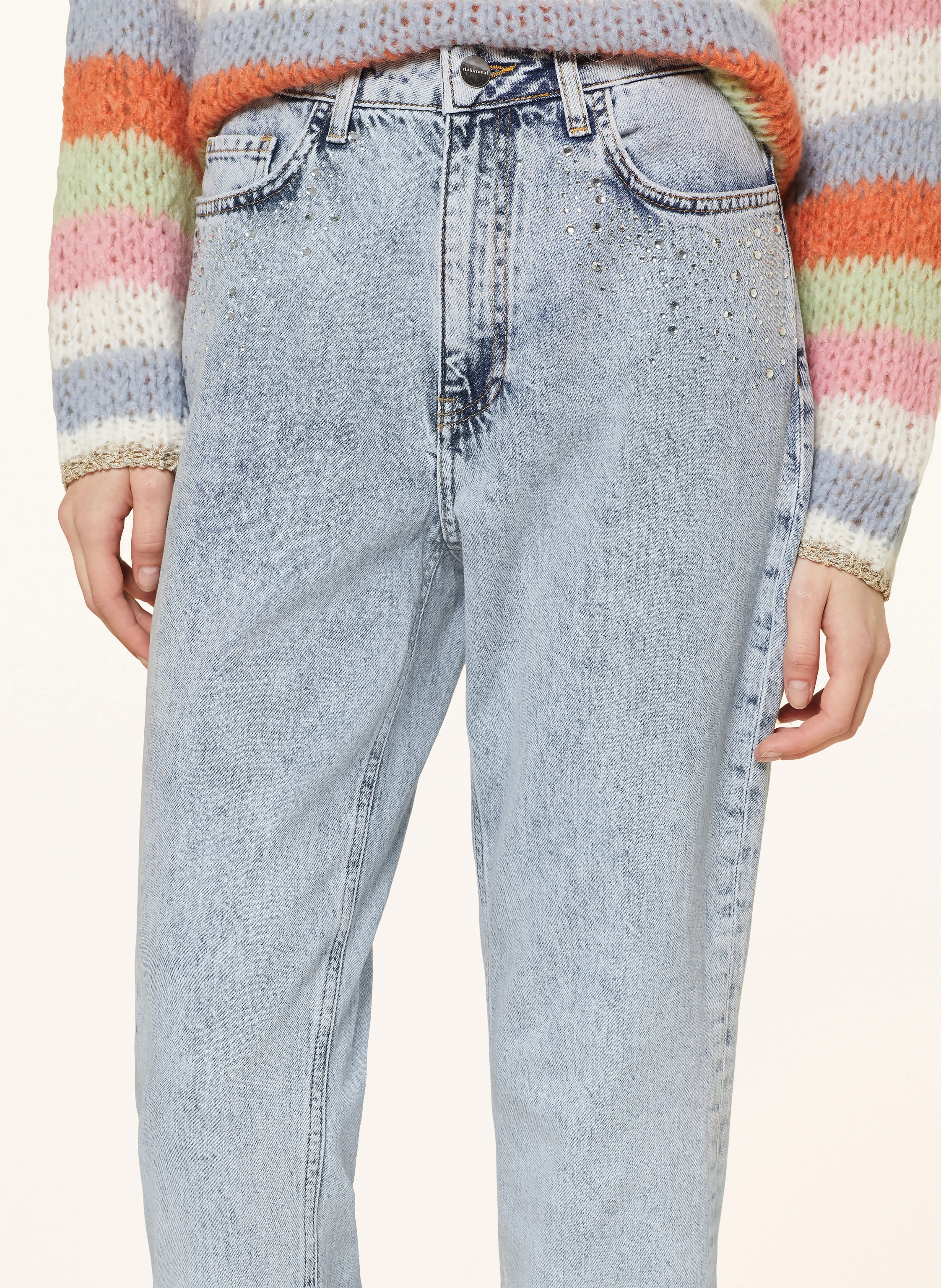 Rich & Royal 7/8-Jeans mit Schmucksteinen