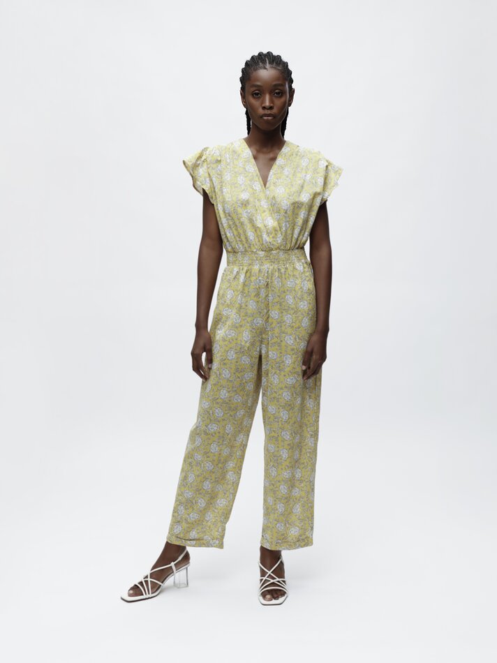 Macacão estampado - Tamanho Médio Amarelo
