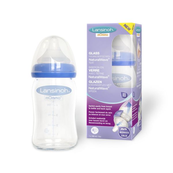 Lansinoh Fles Glas Natural Wave 160ml