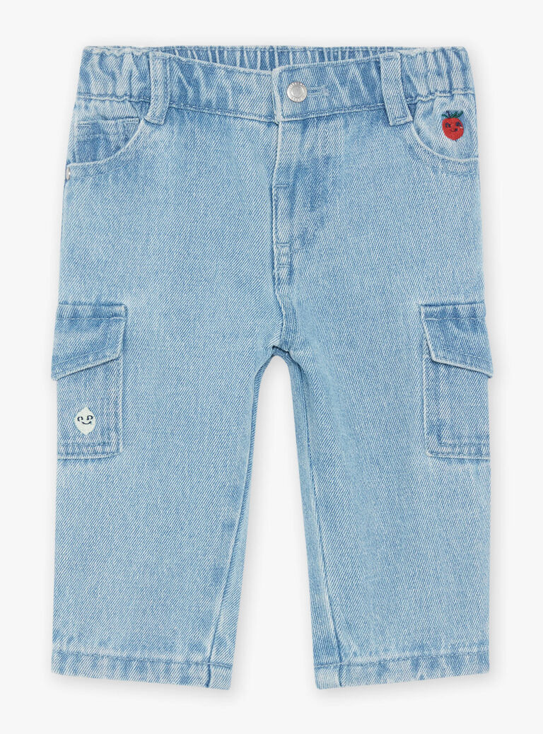 Jean en denim style cargo