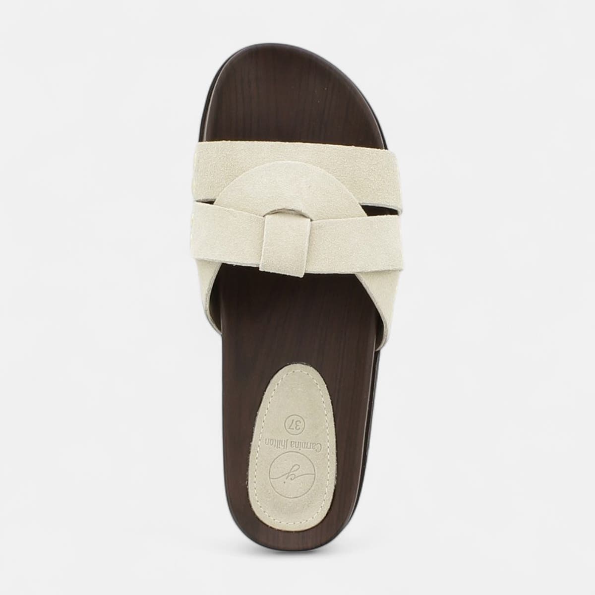 Mules Femme en cuir beige