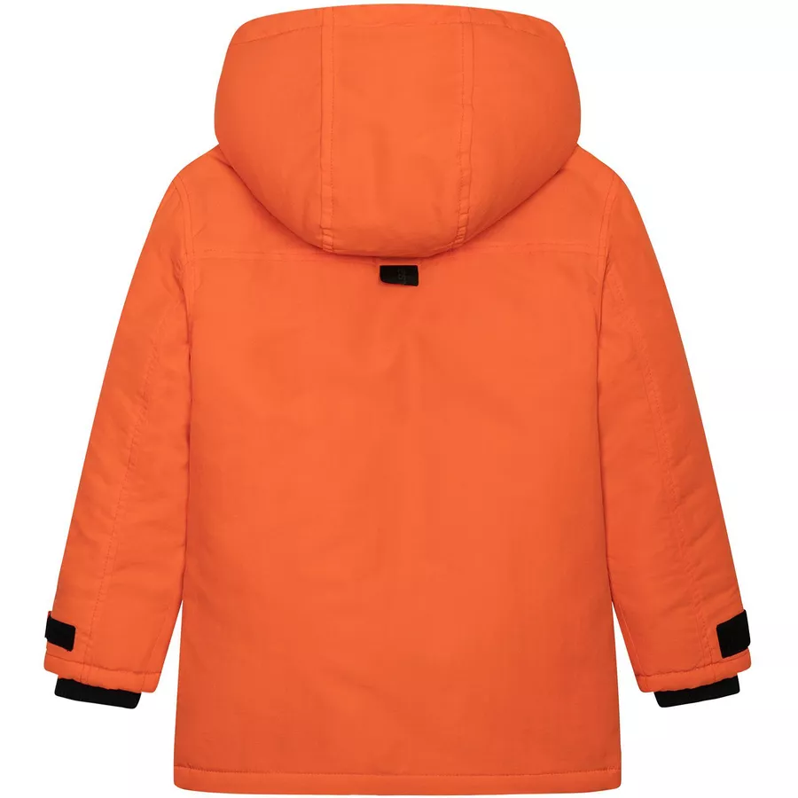 MINOTI Winterjacke mit Windschutz OrangeKhakigrün