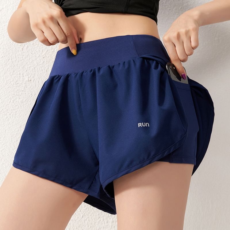Dshe - Hoge taille, letters en split sweatshorts
