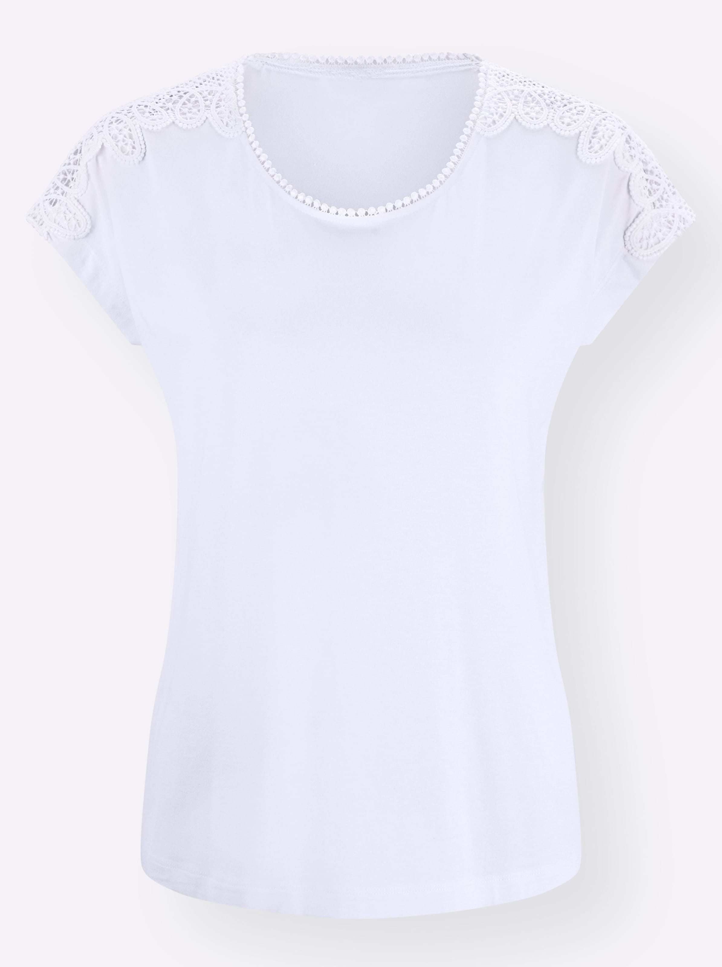 Spitzenshirt in weiß