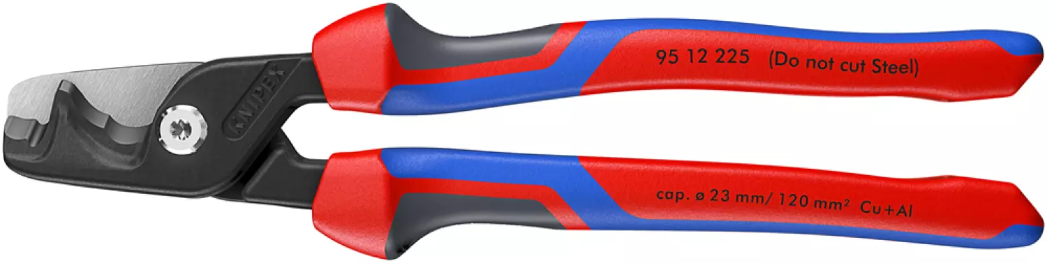 Knipex 95 12 225 Kabelschaar Stepcut XL met getrapte snijrand - 120mm - comfort greep