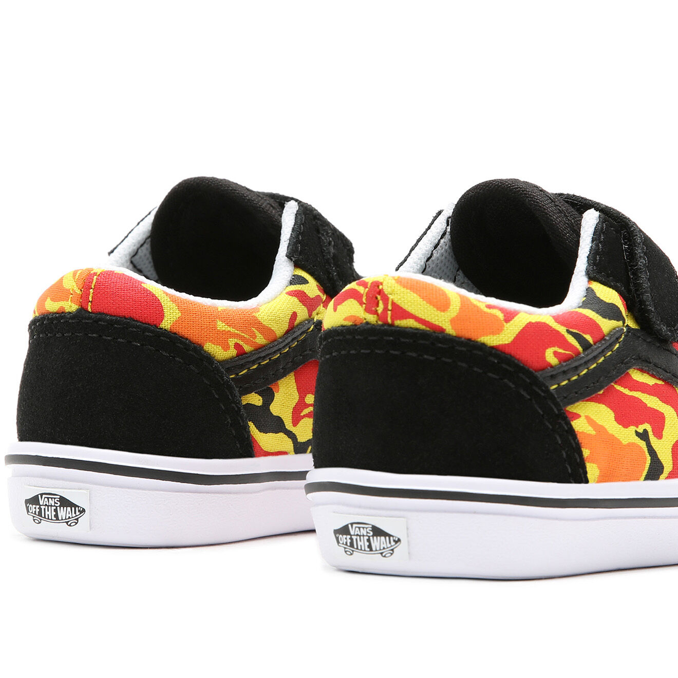 Vans Sneakers en Velours de Cuir & Textile ComfyCush Old Sko noir/orange