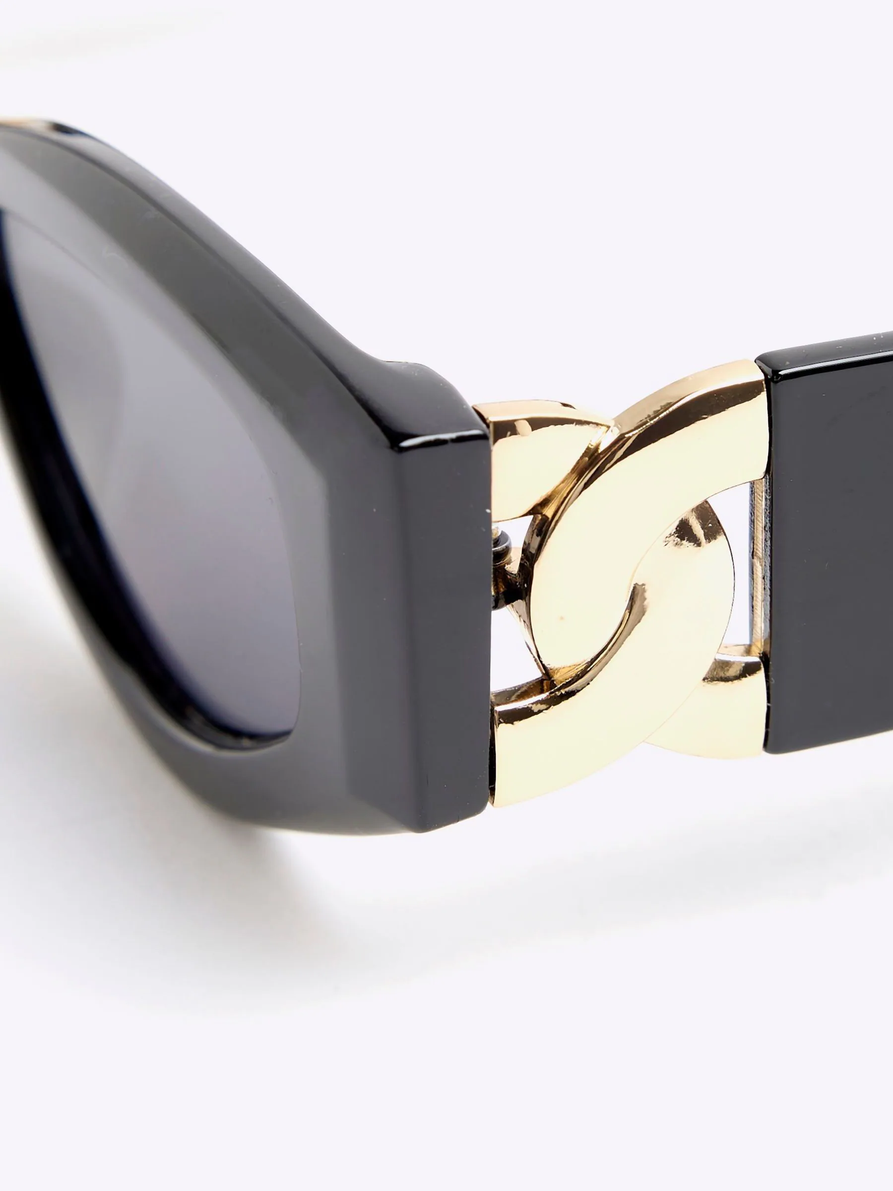 River Island Slim Cat Eye Chain Sunglasses