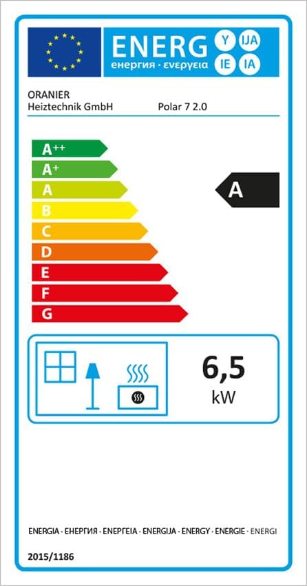 Oranier 5447 11 Polar 7 2.0 Kaminofen Stahl Schwarz/A+