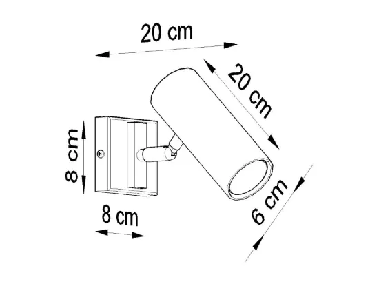Sollux DIREZIONE 1 projecteur lumineux blanc, GU10