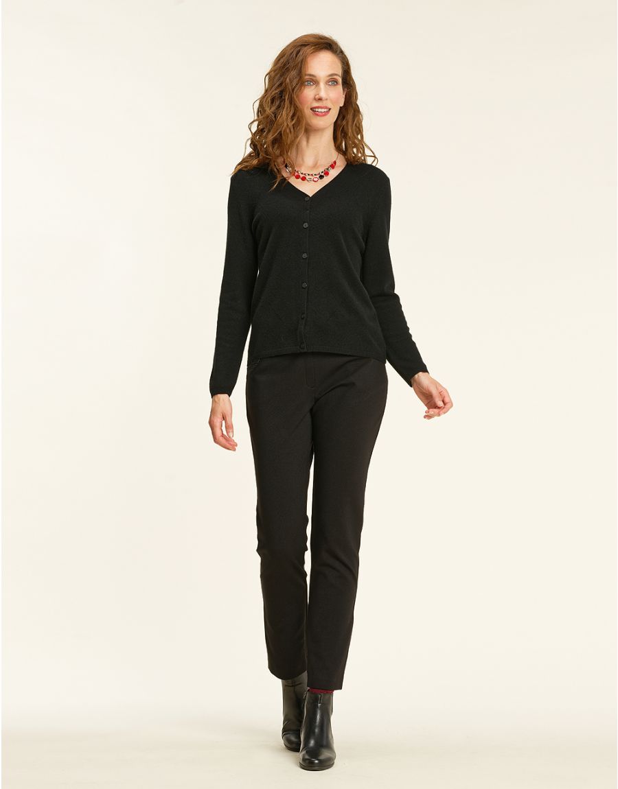 Pantalon 7/8 noir slim