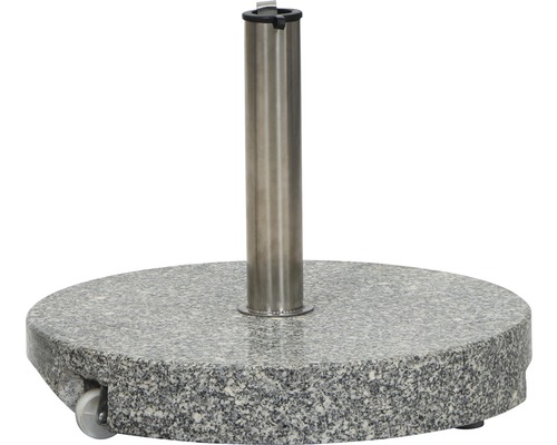 Siena Garden Granieten Parasolstandaard, 40 kg, Grijs, met Handvat en Wielen