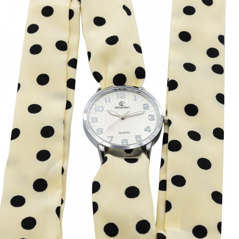 Montre Femme CHTIME bracelet Tissu Blanc