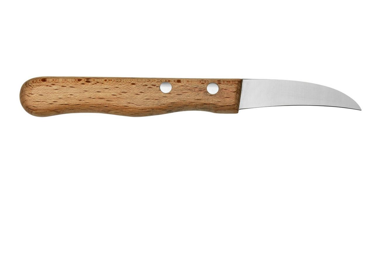 Otter Paring Knife 1010 Curved Carbon Beech, schilmes