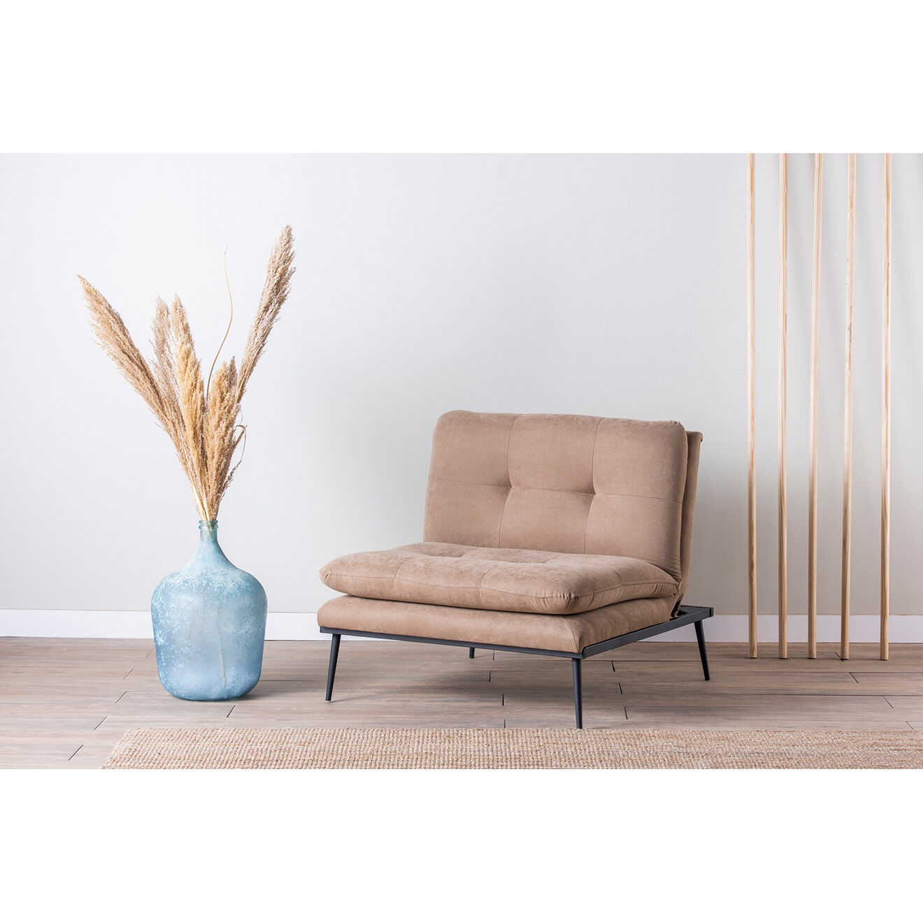 Homitis Fauteuil convertible Martin beige - 90x95x90 cm