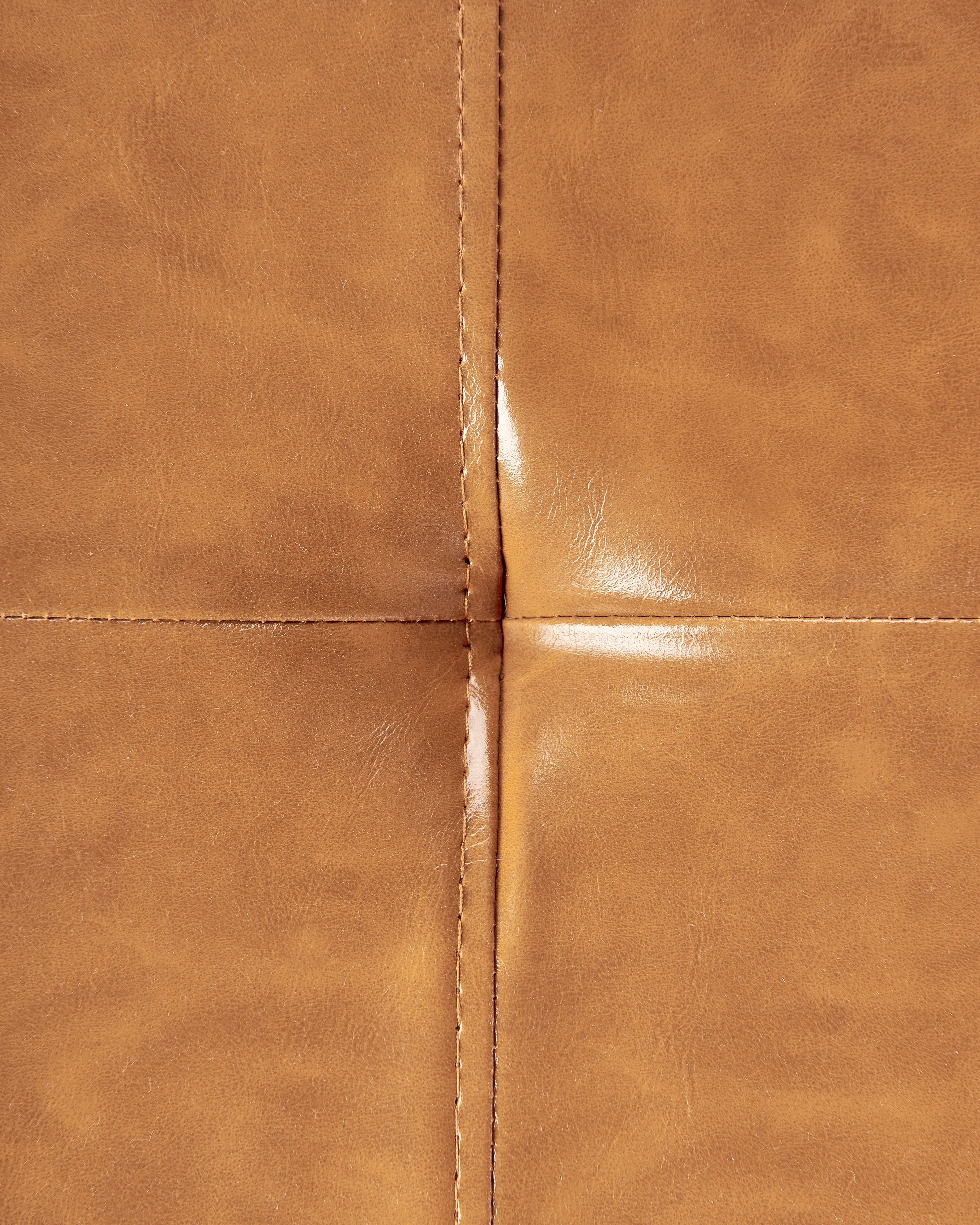 Set van 2 eetkamerstoelen ETHETE Kunstleer Goudbruin
