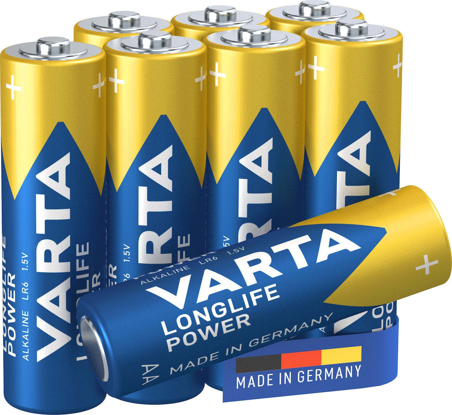 Varta AA batterijen Longlife Power 8 stuks