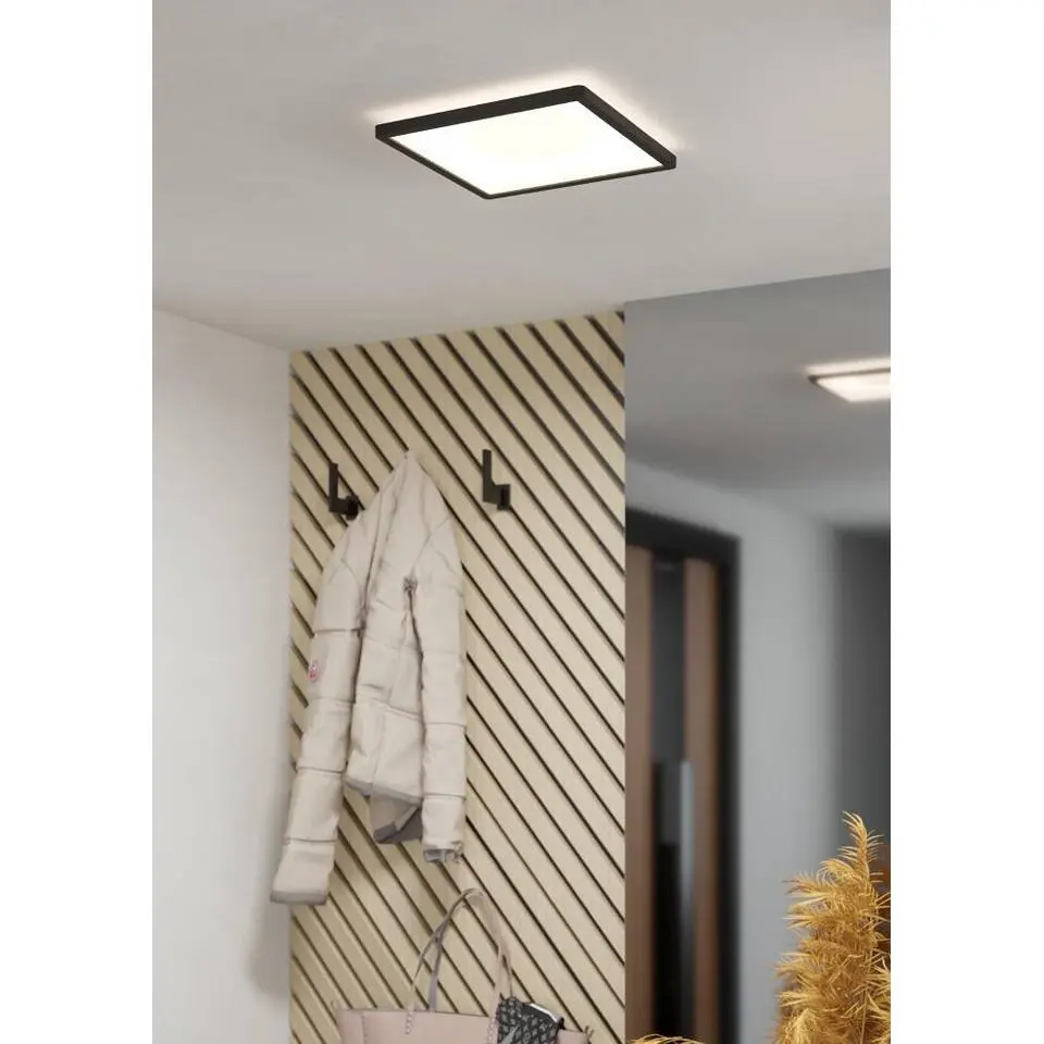 EGLO Minerario Plafonnière - LED - Kunststof - Zwart/Wit