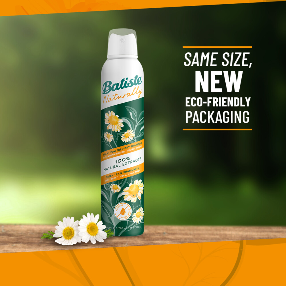 Batiste Naturally Droogshampoo Green Tea & Chamomile200 ml