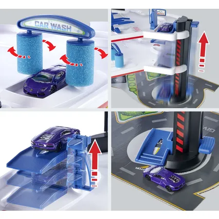Majorette Urban Garage + 5 Cars
