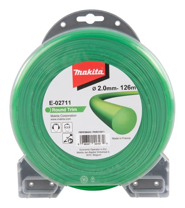 Trimmertråd Makita; 2,0 mm/126 m; rund