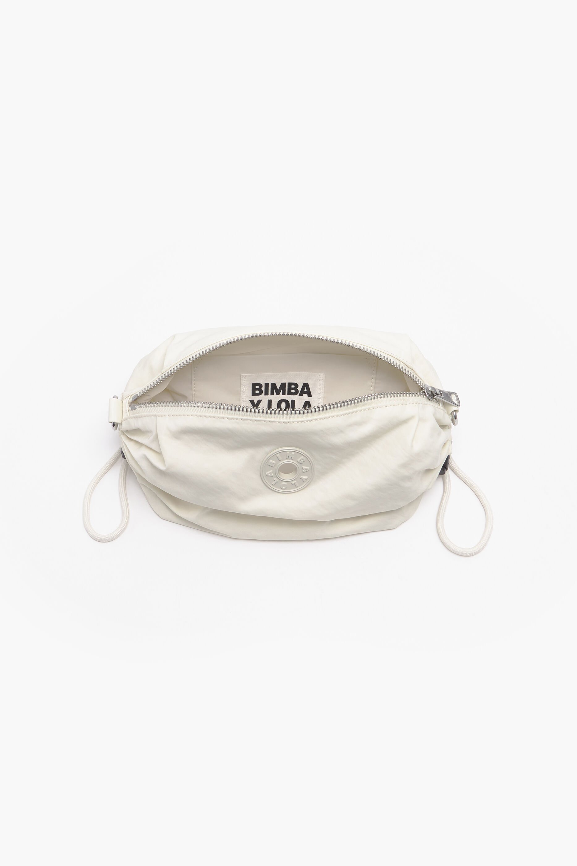 Bolsa de ombro M em nylon com detalhes em pedraria