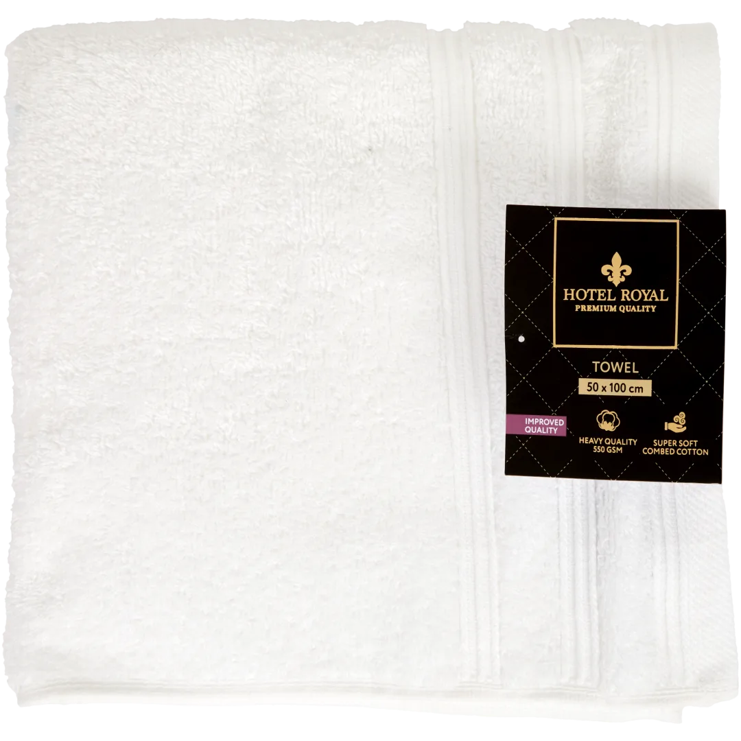 Hotel Royal handdoek wit 50 x 100 cm